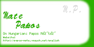 mate papos business card